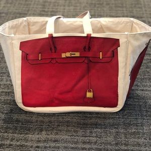 Thursday Friday tote with red Hermès Birkin photo